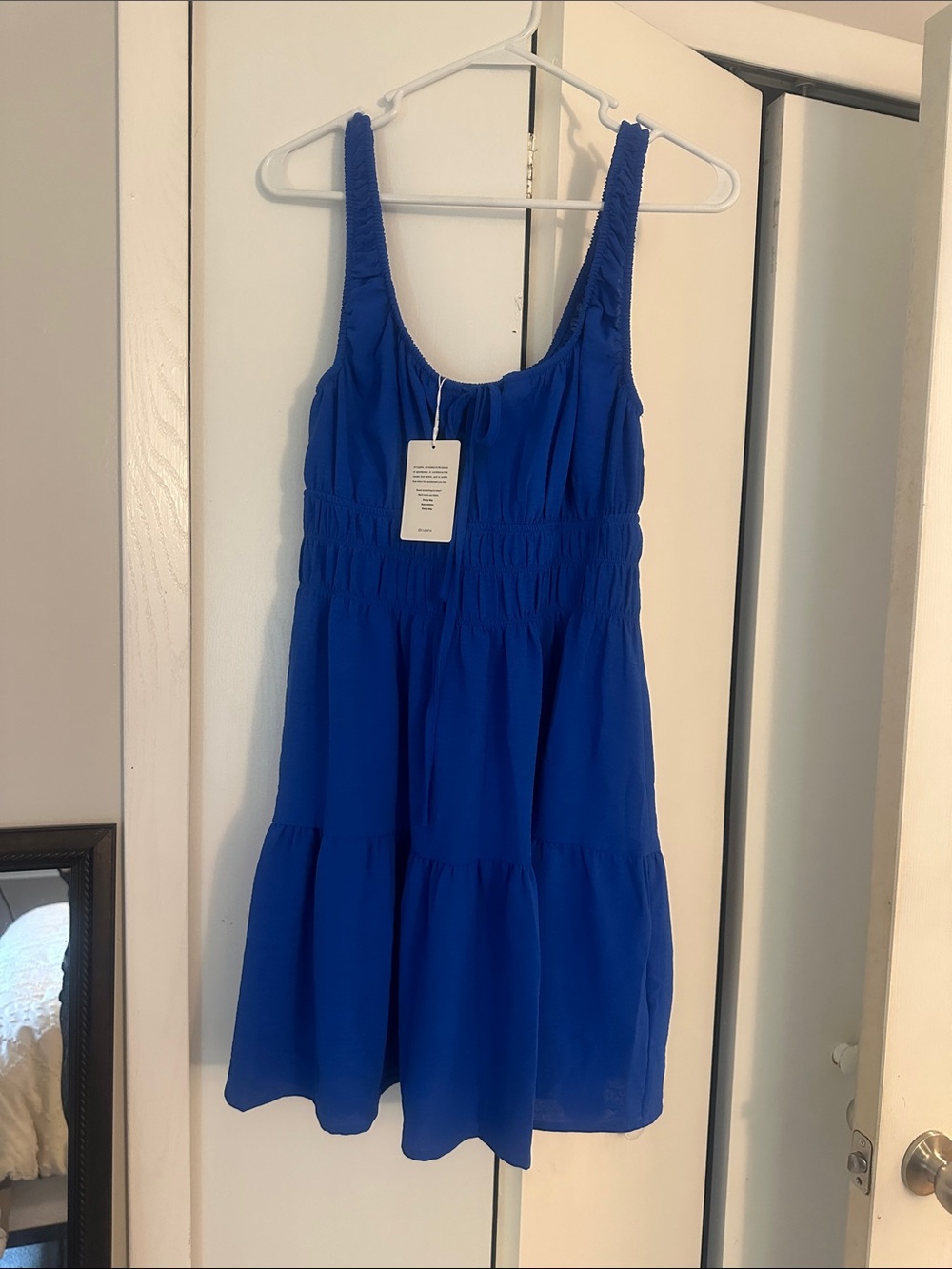Cupshe Royal Blue Tiered Midi Sundress